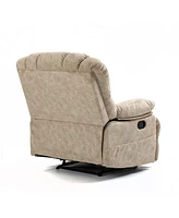 Streamdale Furniture Large Manual Recliner Chair In Fabric For Living Room