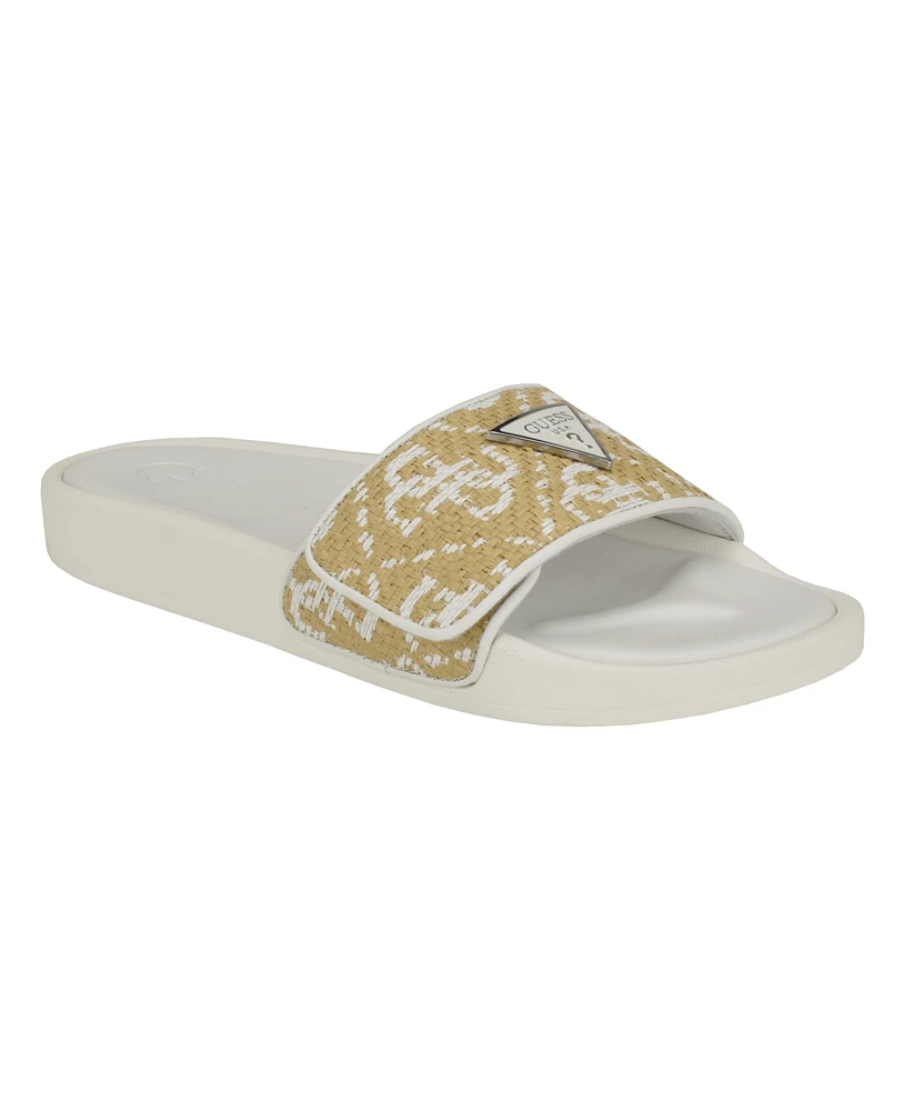 Guess Women's Callena Logo Pool Slides