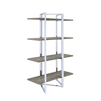 Streamdale Furniture Libby Bookshelf In Chrome