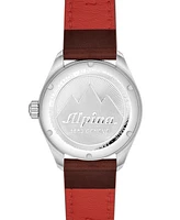 Alpina Men's Swiss Automatic Alpiner 4 Brown Leather Strap Watch 40mm