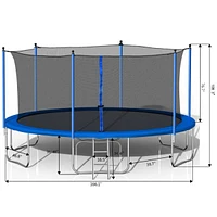 Streamdale Furniture 14FT Trampoline (Steel Tube, Ladder)