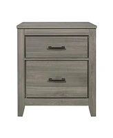 Streamdale Furniture Dark Finish Transitional Look 1 Piece Nightstand Industrial Rustic Modern Style