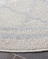 Safavieh Amherst AMT422 Light Gray and Beige 5' x 5' Round Area Rug