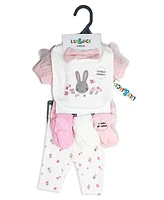 Rock A Bye Baby Boutique Girls 10 Piece Layette Set, Pink Bunny