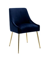 Upholstered Performance Velvet Accent Chair With Metal Leg