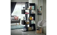5 Cubes Ladder Shelf Corner Bookshelf Display Rack Bookcase