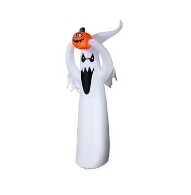 Slickblue 6' Halloween Inflatable Air Blown Ghost with Pumpkin