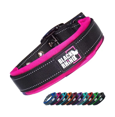 Black Rhino Comfort Collar Ultra Soft Neoprene Padded Dog Collar for All Breeds