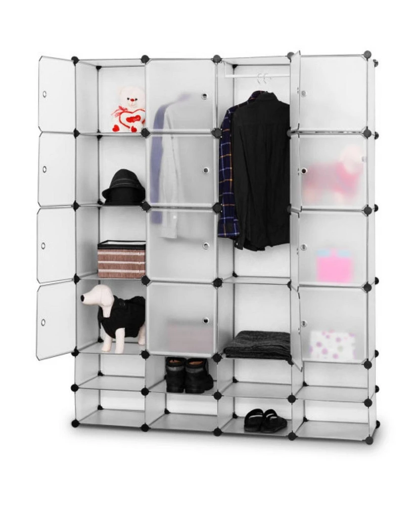 Slickblue 16+8 Cubes Portable Clothes Closet Storage Cabinet