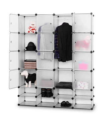 Slickblue 16+8 Cubes Portable Clothes Closet Storage Cabinet