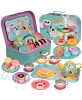 Jewelkeeper Toy Tea Set with Carry Case