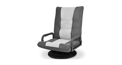 Slickblue 6-Position Adjustable Swivel Folding Gaming Floor Chair
