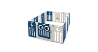 Slickblue Kids 16-Panel Baby Activity Center Play Yard with Lock Door