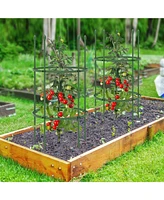 Slickblue 3-Pack Garden Trellis 40"/60" Tall Plant Support Stands with Clips and Ties-Medium