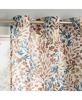 Amelie Botanical Print Room Darkening Grommet Curtain Panel