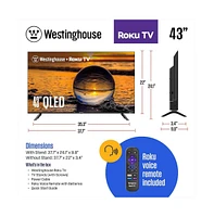 Westinghouse 43" Edgeless Qled 4K Roku Tv - WR43QX400