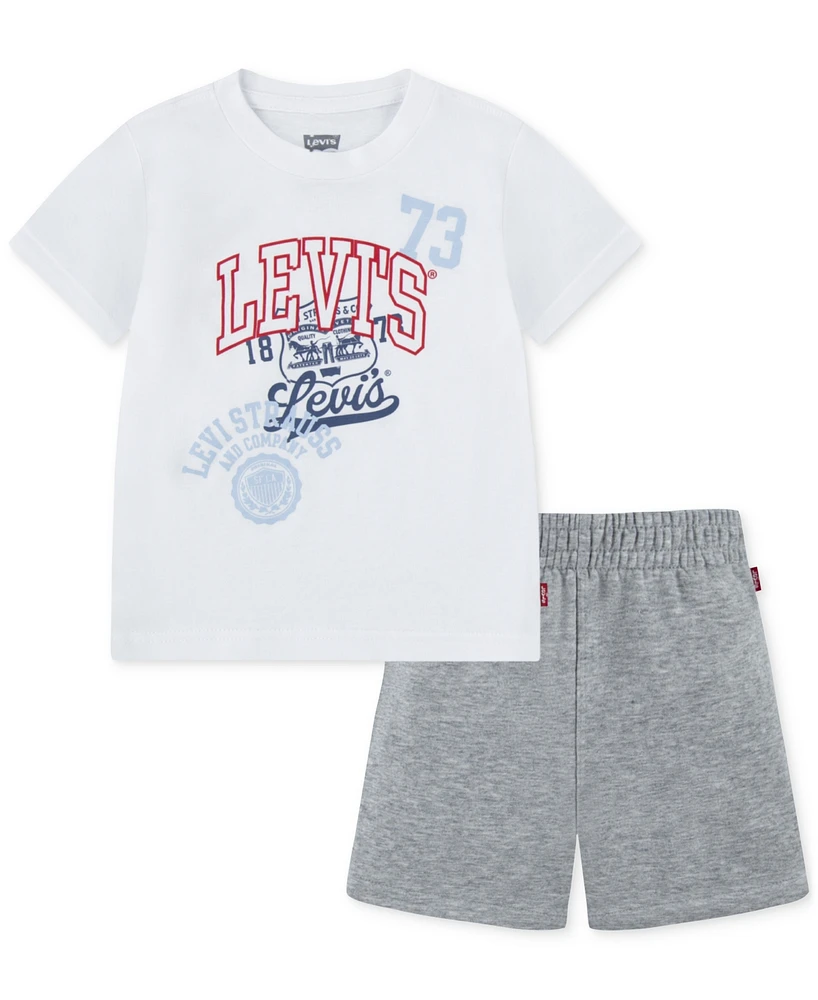 Levi's Toddler Boys Multi Hit Tee and Cargo Shorts Set