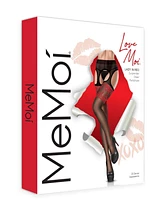 MeMoi Women's Lady Red Suspender 20 Denier Sheer Pantyhose