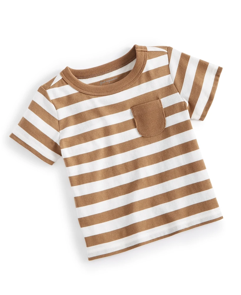 First Impressions Baby Boys Short-Sleeve Striped Jersey T-Shirt, Created for Macy's