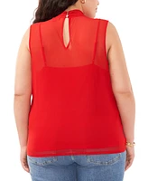 Vince Camuto Plus Size Sleeveless Mock-Neck Top