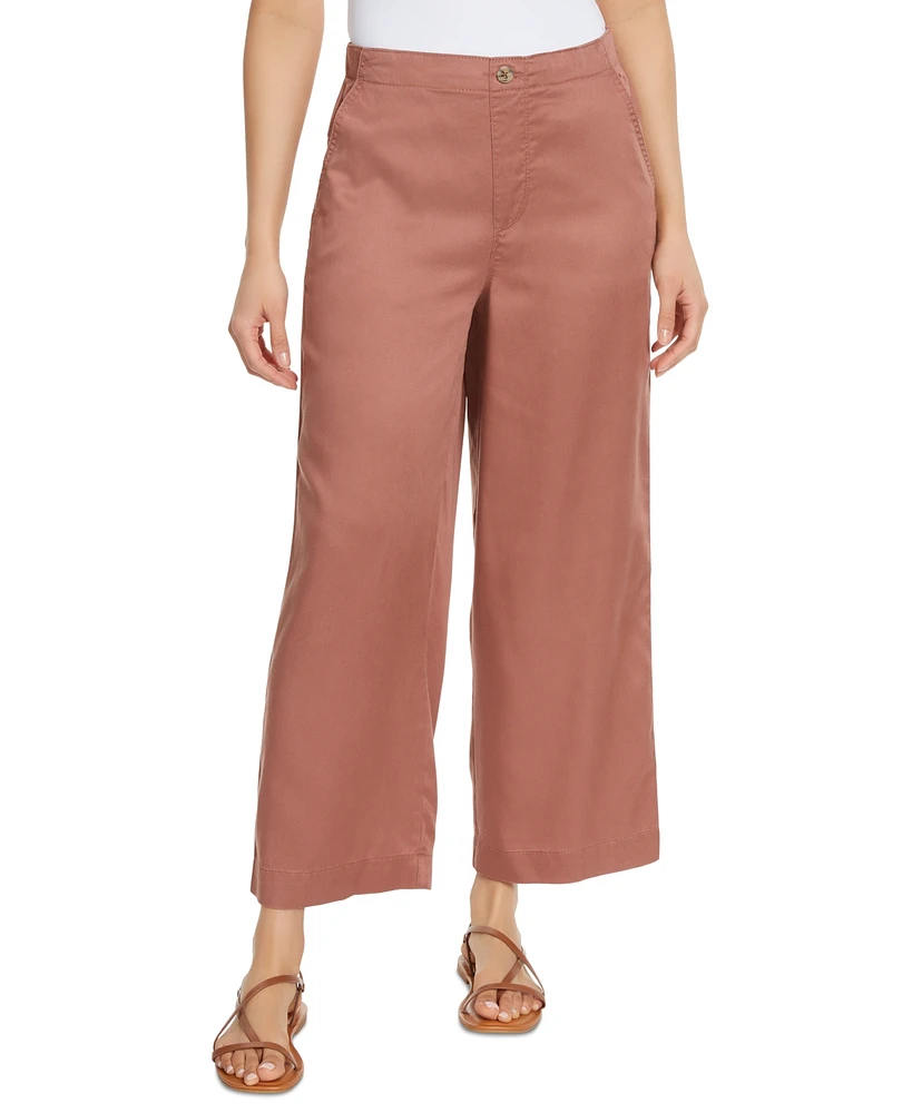 Gloria Vanderbilt Women's Soft Fluid Lyocell High-Rise Cropped Wide-Leg Pants