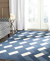 Safavieh Courtyard CY7430 Navy and Beige 4' x 5'7" Sisal Weave Outdoor Area Rug