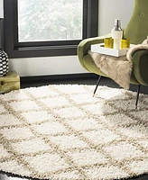 Safavieh Dallas SGD258 Ivory and Beige 8' x 8' Round Area Rug