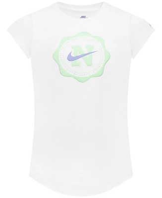 Nike Little Girls Prep Your Step Logo Graphic T-Shirt