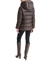 Dkny Women's Hooded Zip-Front Puffer Coat