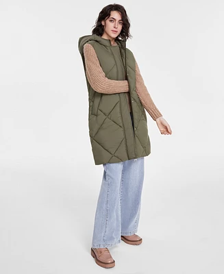 Sam Edelman Women's Quilted Hooded Puffer Vest, Created for Macy's