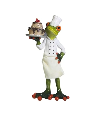 Fc Design 7.5"H Frog Baker with Cake Figurine Decoration Home Decor Perfect Gift for House Warming, Holidays and Birthdays