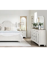 Mandeville 3pc Bedroom Set (Louvered California King Bed + Louvered Dresser -Drawer Nightstand