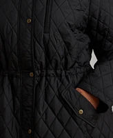 Lauren Ralph Plus Hooded Quilted Anorak Coat