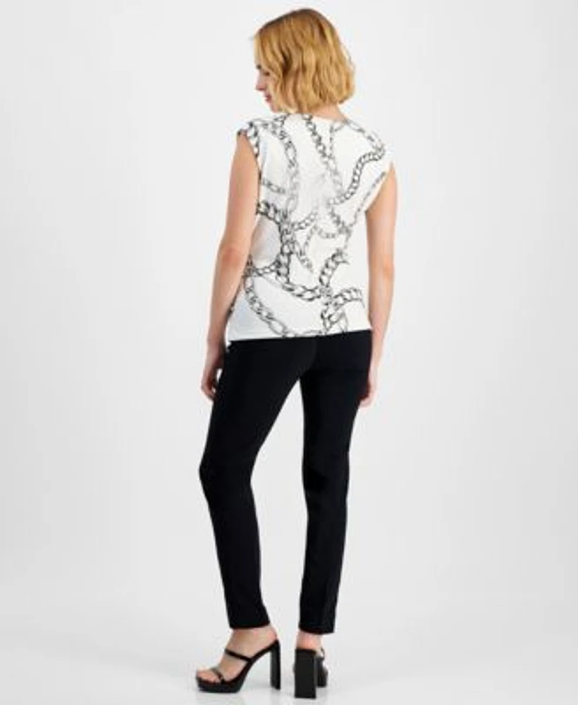 I.N.C. International Concepts Petite Chain Print Top Skinny Pants Created For Macys
