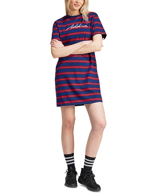 adidas Women's Striped Cotton Jersey Dress