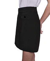 Karl Lagerfeld Women's Faux-Front-Zipper Mini Skirt