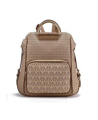 Mkf Collection June M Logo Printed Women's Backpack Bag by Mia K