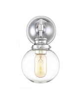 Trade Winds Lighting Trade Winds Chatham Glass Globe Wall Sconce in Chrome