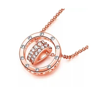 Hollywood Sensation Heart Necklace with Cubic Zirconia Stones