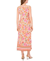 Msk Women's Printed Hardware Sleeveless Maxi Dress