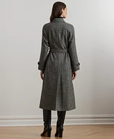 Lauren Ralph Women's Single-Breasted Wool-Blend Belted Maxi Coat