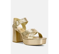 adore strappy block heel sandals