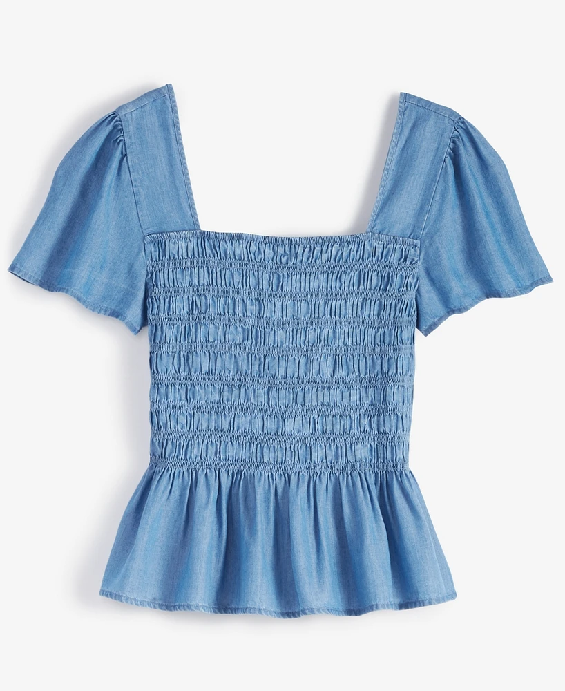 On 34th Women's Smocked Peplum Top, Created for Macy's