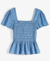 On 34th Women's Smocked Peplum Top, Created for Macy's