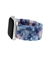 Anne Klein Women's Blue Marbled Acetate Expansion Bracelet designed for 42/44/45/Ultra/Ultra 2 Apple Watch