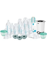 Nuk Smooth Flow Pro Anti-Colic Baby Bottles, Bottle Warmer & Accessories 20 Piece Gift Set - Assorted Pre