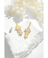 Jigsaw Puzzle Drop Earrings