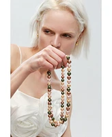 Classicharms Shell Pearl Necklace with Gem-Encrusted Carabiner Lock (Small)