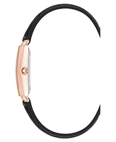 Anne Klein Women's Quartz Black Leather Band Watch