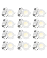 3" Led Recessed Ceiling Panel Down Light Round 3 Color Slim Spot Lamp 12 Pack